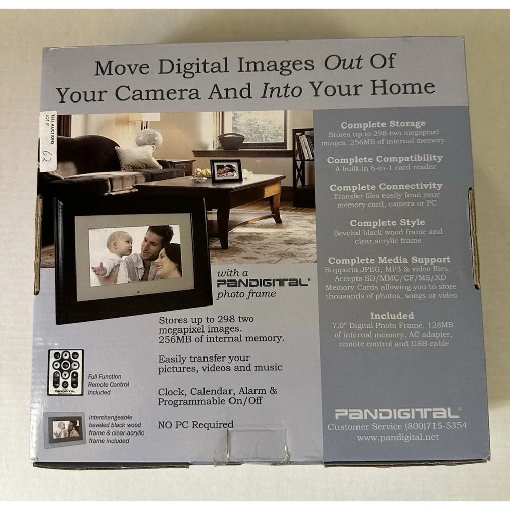 PanDigital 7 LCD Digital Photo Frame New PAN7056W01